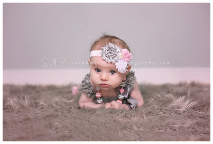 4 month old baby girl portraits 