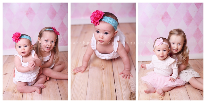 Childrens portraits featuring bright headbands 