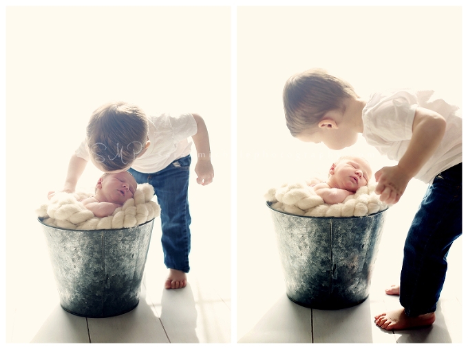 newborn portraits with big brother natural light 