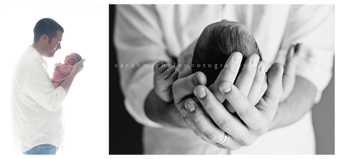 newborn photography in dads hands 