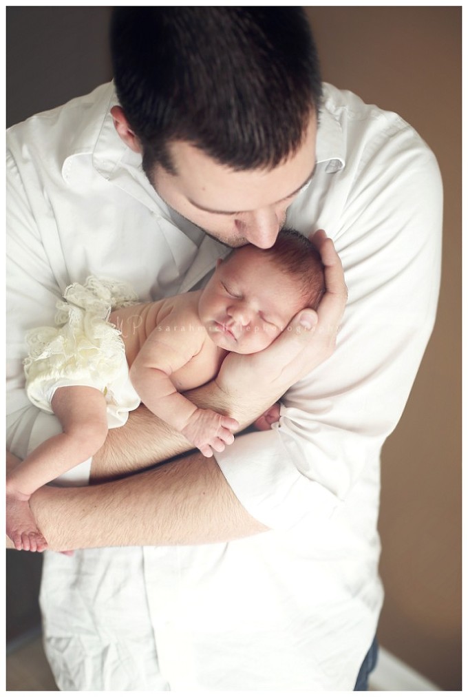 newborn photography portrait with dad 