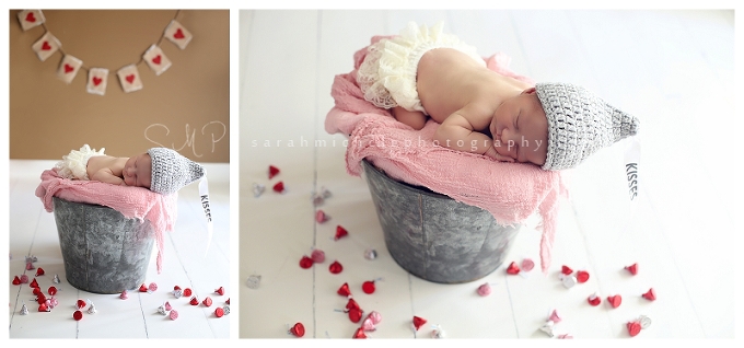 valentines newborn portraits 