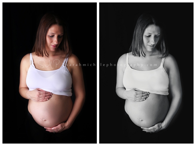 Maternity photography black and white 