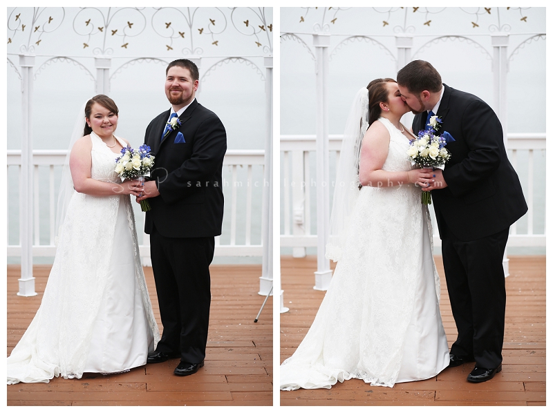 Maryland wedding photographer first kiss