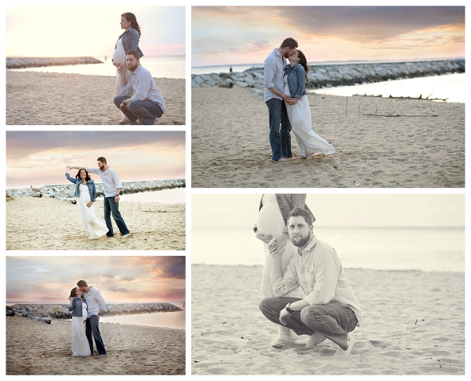 Maryland Maternity Photographer matapeak beach portraits 