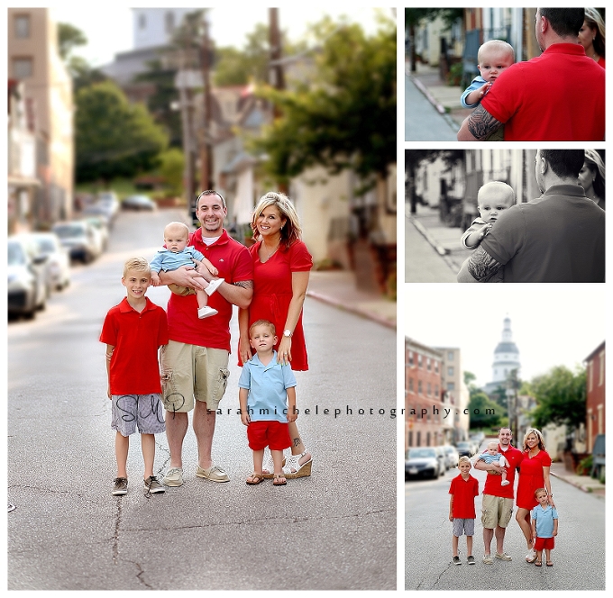 Annapolis Family Photographer  state circle in the background