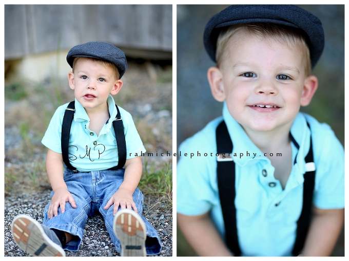 Annapolis Family Photographer | LIttle boy suspenders 