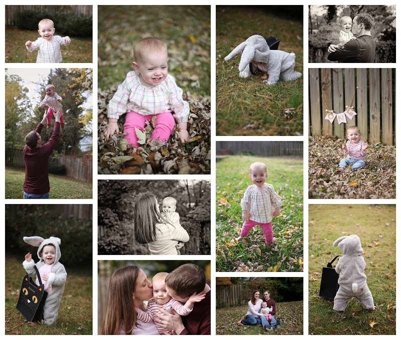 Annapolis family Photographer McClean Virginia baby girl turns one wearing pb kids Halloween costume
