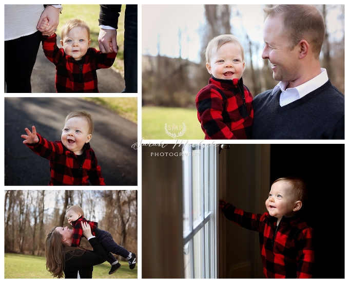 Annapolis Family Photographer family wearing buffalo plaid 