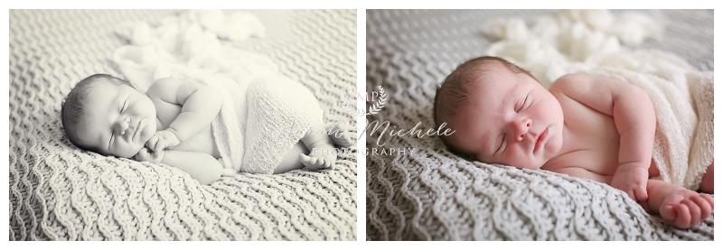 Annapolis Newborn Photographer black and white on beanbag