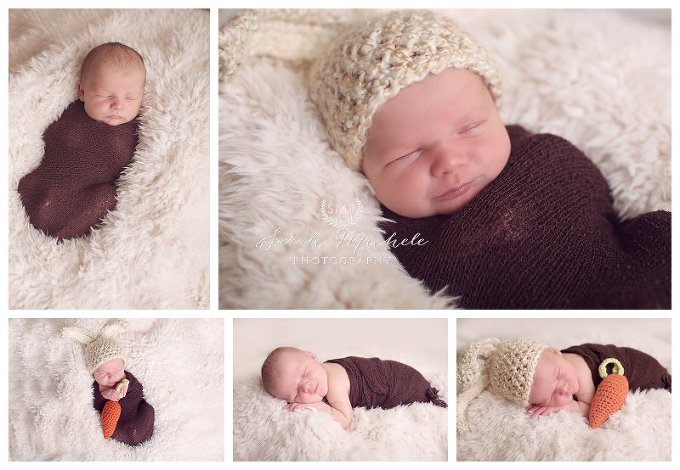 Annapolis Newborn Photographer easter bunny baby 