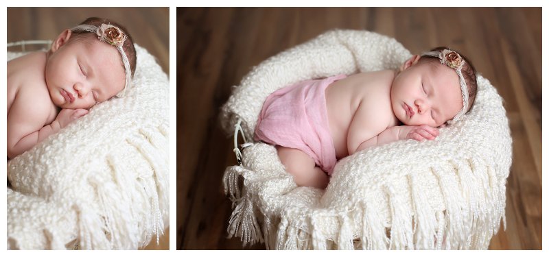 Annapolis Newborn photographer basket set up