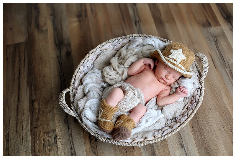 Annapolis Newborn Photographer cowboy baby