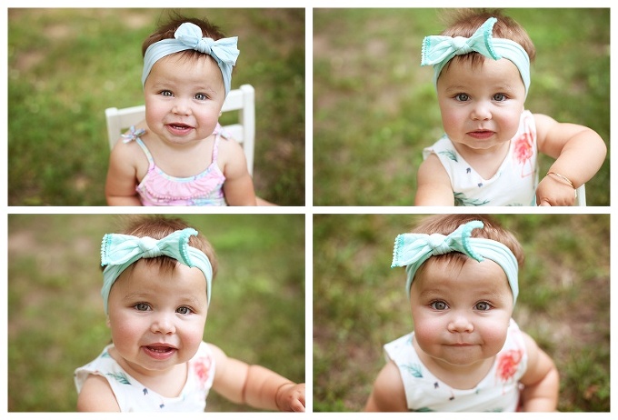 Annapolis photographer baby girl teal headband 