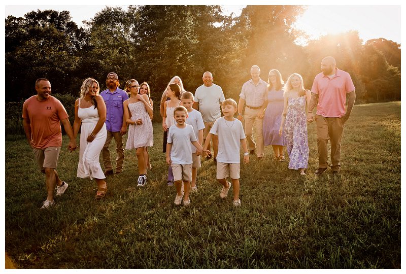 Baltimore Family Photographer family in sunset 