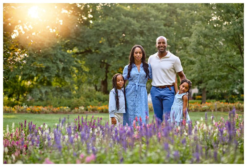 Baltimore Family Photographer flowering gardens