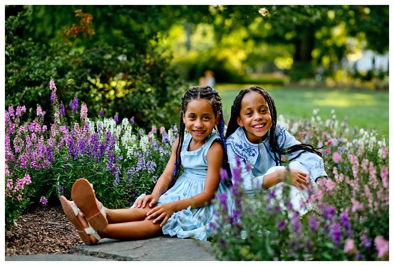 Baltimore Family Photographer flowering gardens