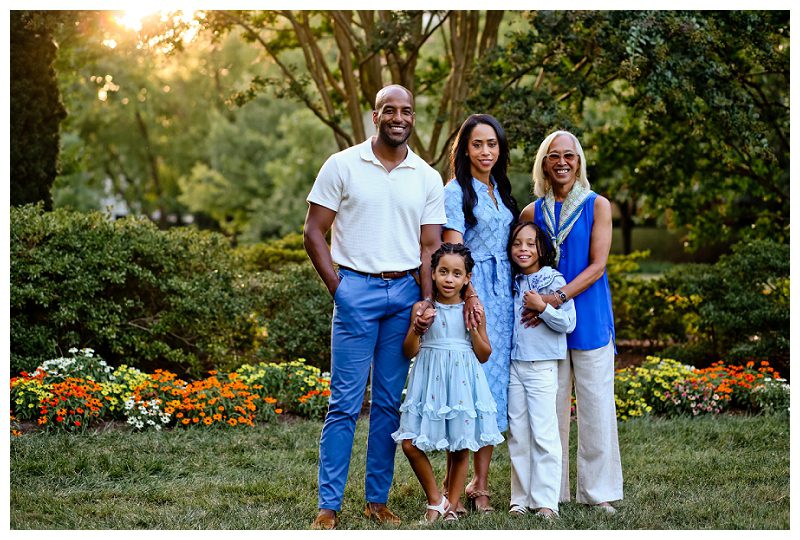 Baltimore Family Photographer flowering gardens